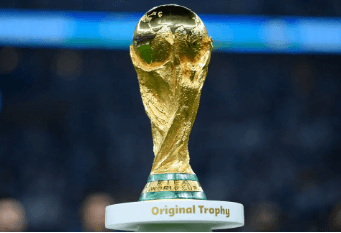 Trophy world cup soccer